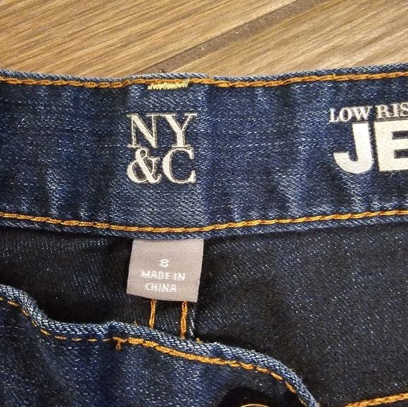 NY&C Low Rise Jegging Blue Jean Size 8 - Picture 3 of 4